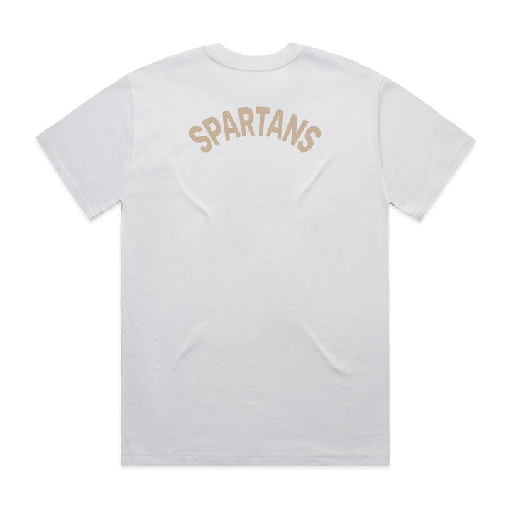 MENS BCSC White Cream Spartans Heavy Tee