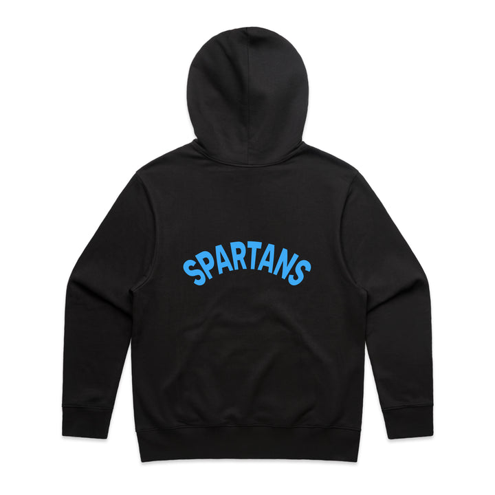 MENS BCSC Black Blue Spartans Heavy Hoodie