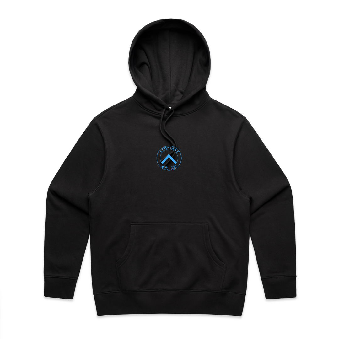 MENS BCSC Black Blue Spartans Heavy Hoodie