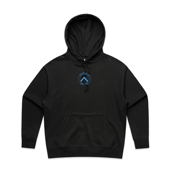 WOMENS BCSC Black Blue Spartans Heavy Hoodie
